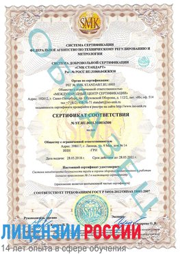 Образец сертификата соответствия Переславль-Залесский Сертификат OHSAS 18001